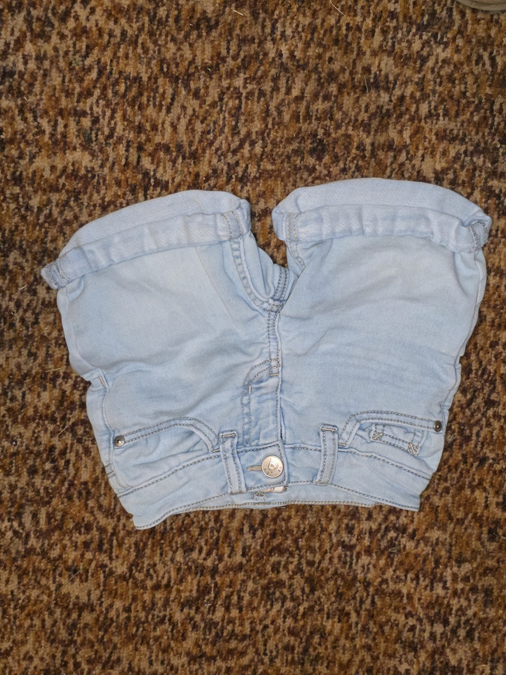 Justice Light Wash Denim Jean Shorts